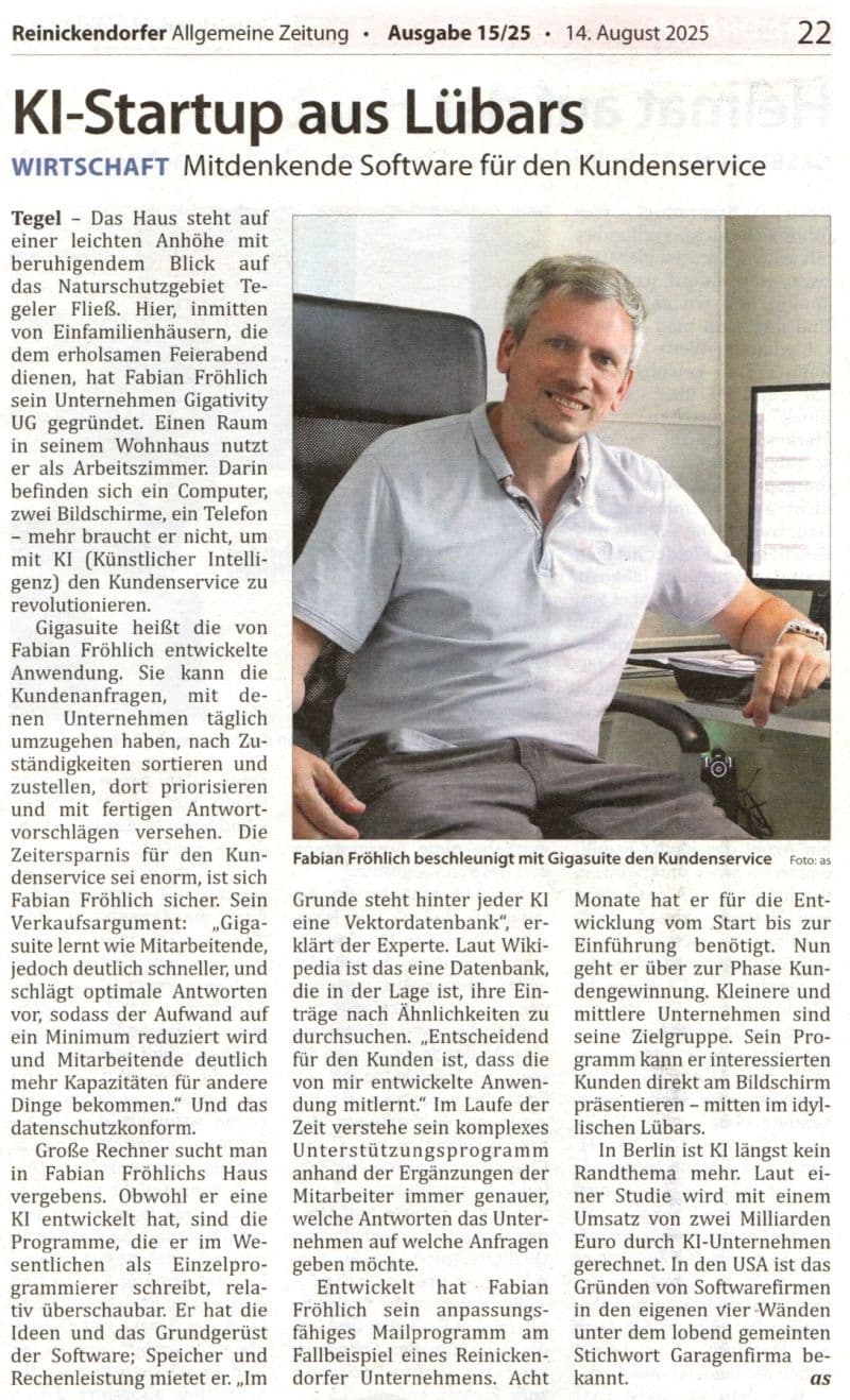 Zeitungsartikel Vorschau